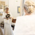 Bride in her wedding dress